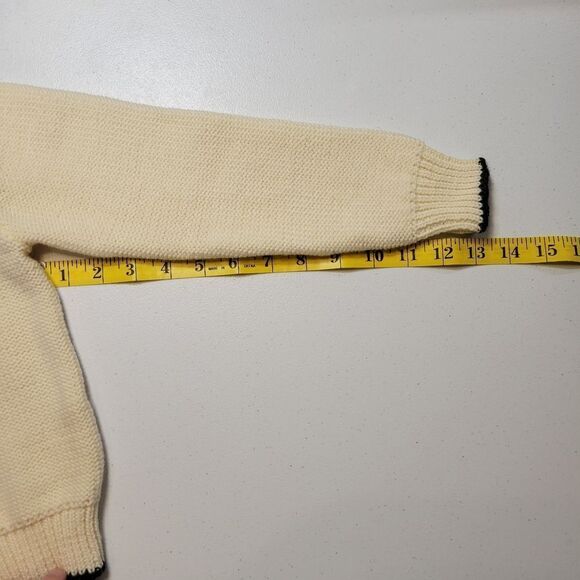 Giesswein Vintage Austria Wool Cream Cardigan with Red Green Floral Embroidery - Picture 11 of 11